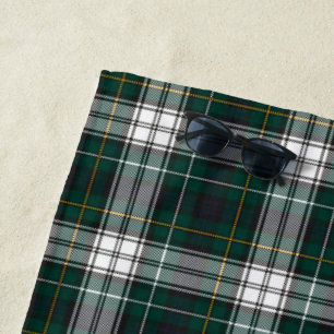 Scottish Clan Campbell Dress Tartan Monogrammed Beach Towel