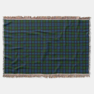 Scottish Clan Campbell Military Tartan Plaid Throw Blanket