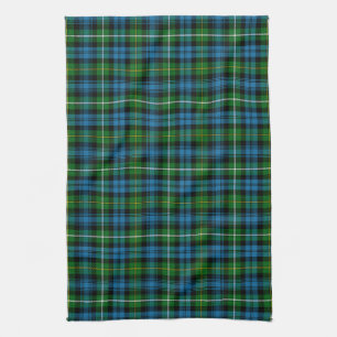 Scottish Clan Campbell Of Argyll Tartan Plaid Tea Towel