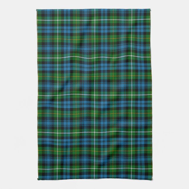 Scottish Clan Campbell Of Argyll Tartan Plaid Tea Towel (Vertical)
