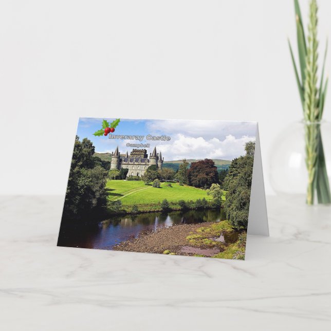 Scottish Clan Campbell's Inveraray Castle Xmas Holiday Card (Front)