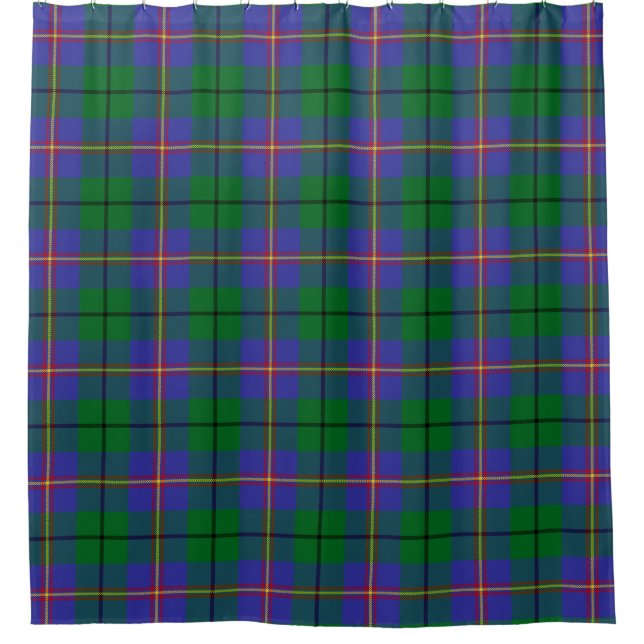 Scottish Clan Carmichael Tartan Plaid Shower Curtain (Front)