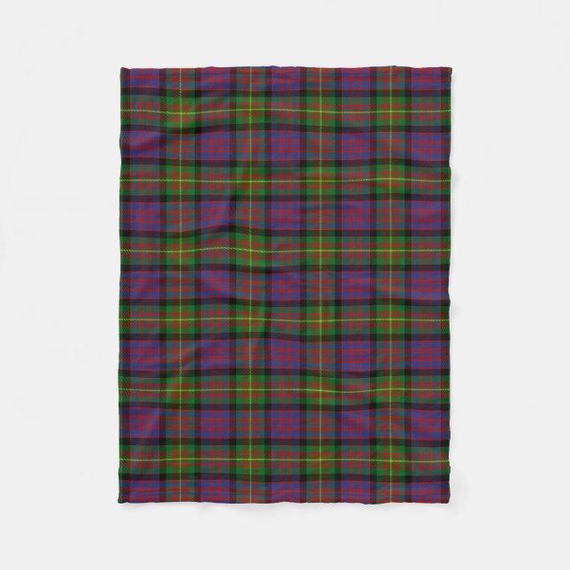 Scottish Clan Carnegie Tartan Plaid Fleece Blanket (Front)