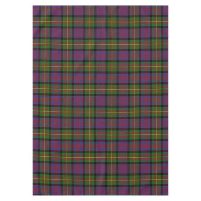 Scottish Clan Carnegie Tartan Plaid Tablecloth (Front)