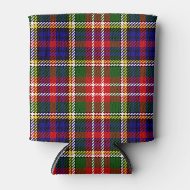 Scottish Clan Christie Tartan Plaid Can Cooler (Front)