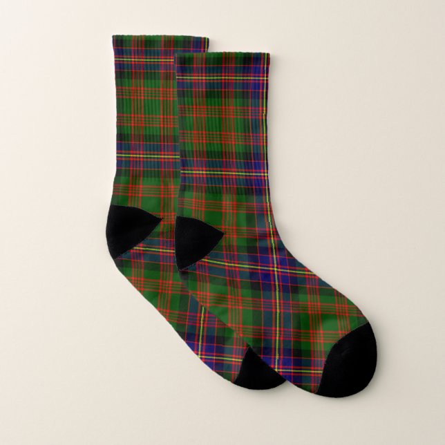 Scottish Clan Cochrane Modern Tartan Plaid Socks (Pair)