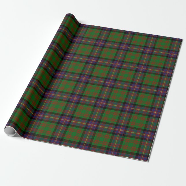 Scottish Clan Cochrane Tartan Plaid Wrapping Paper (Unrolled)