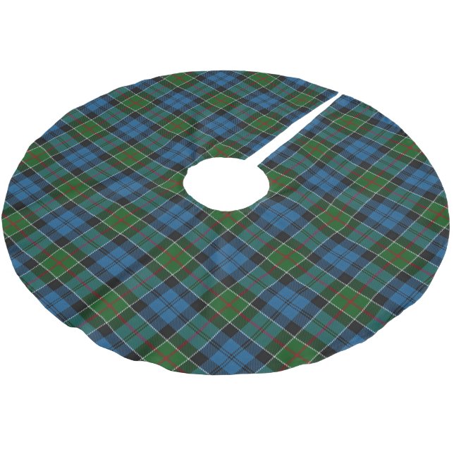 Scottish Clan Colquhoun Tartan Brushed Polyester Tree Skirt (Angled)