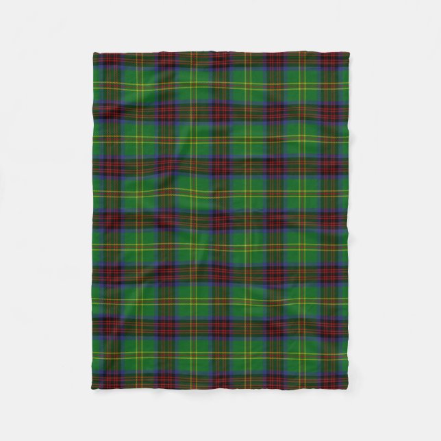 Scottish Clan Connolly Hunting Tartan Plaid Fleece Blanket (Front)