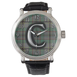 Scottish Clan Craig C Monogram Tartan Watch