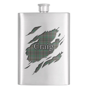 Scottish Clan Craig Tartan Hip Flask
