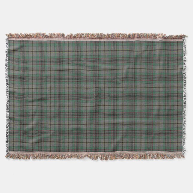Scottish Clan Craig Tartan Throw Blanket (Front)