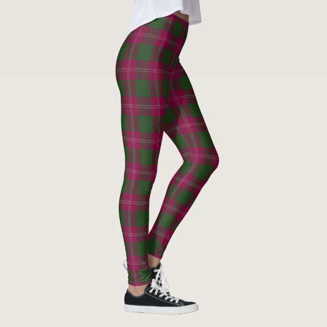 Scottish Clan Crawford Tartan Leggings (Right)