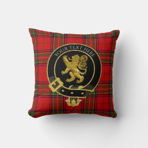 Scottish Clan Crest Tartan Lion Cushion