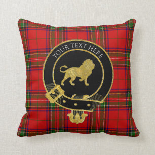 Scottish Clan Crest Tartan Lion Cushion