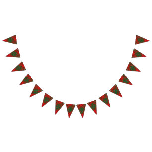 Scottish Clan Cumming Red and Green Tartan Bunting