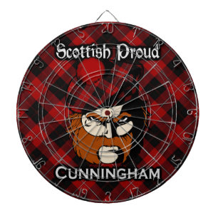 Scottish Clan Cunningham Tartan Dartboard