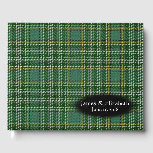 Scottish Clan Currie Tartan Plaid Wedding Guest Book