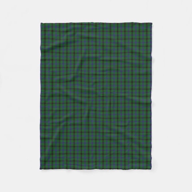 Scottish Clan Davidson Classic Tartan Fleece Blanket (Front)