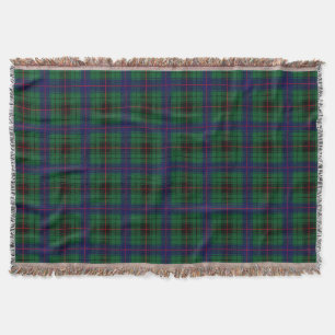 Scottish Clan Davidson Tartan Plaid Throw Blanket