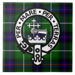 Scottish Clan Donald Tartan and Crest Ceramic Tile<br><div class="desc">The Scottish Clan Donald (or MacDonald) crest over the tartan.</div>