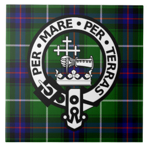 Scottish Clan Donald Tartan and Crest Ceramic Tile