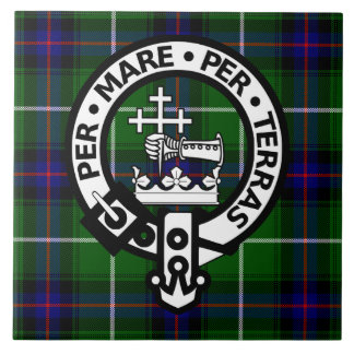 Scottish Clan Donald Tartan and Crest Ceramic Tile