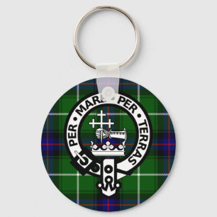 Scottish Clan Donald Tartan and Crest Key Ring