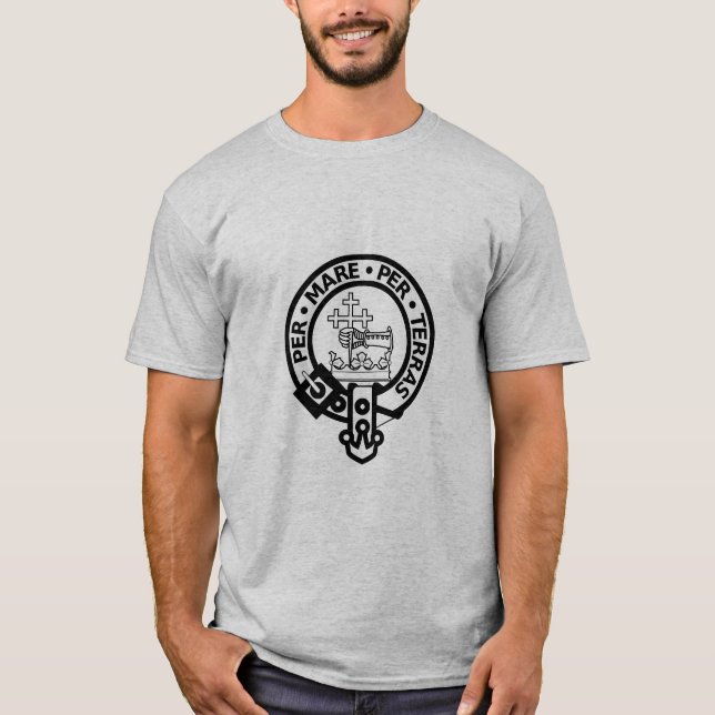 Scottish Clan Donald Tartan and Crest T-Shirt (Front)