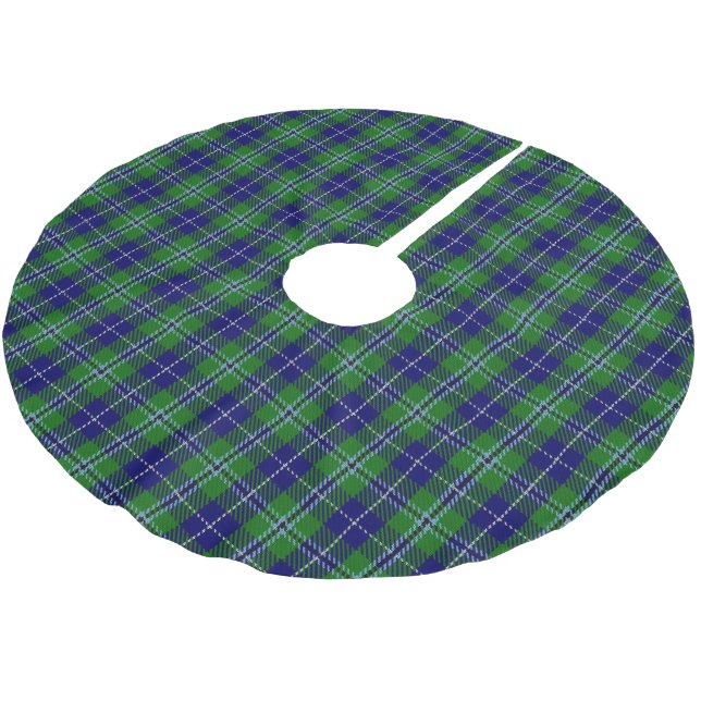 Scottish Clan Douglas Tartan Brushed Polyester Tree Skirt (Angled)