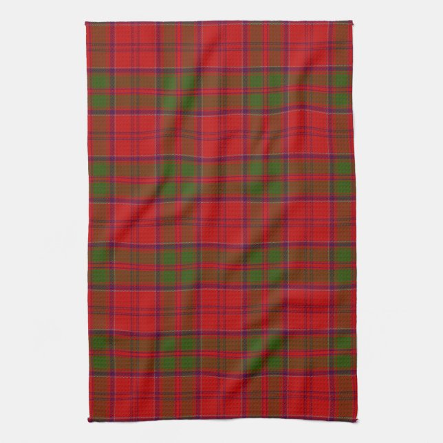 Scottish Clan Drummond Tartan Plaid Tea Towel (Vertical)