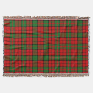 Scottish Clan Dunbar Tartan Plaid Throw Blanket