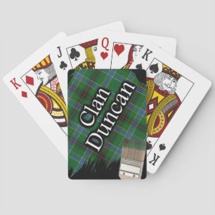 Scottish Clan Duncan Tartan Paint Brush Playing Cards