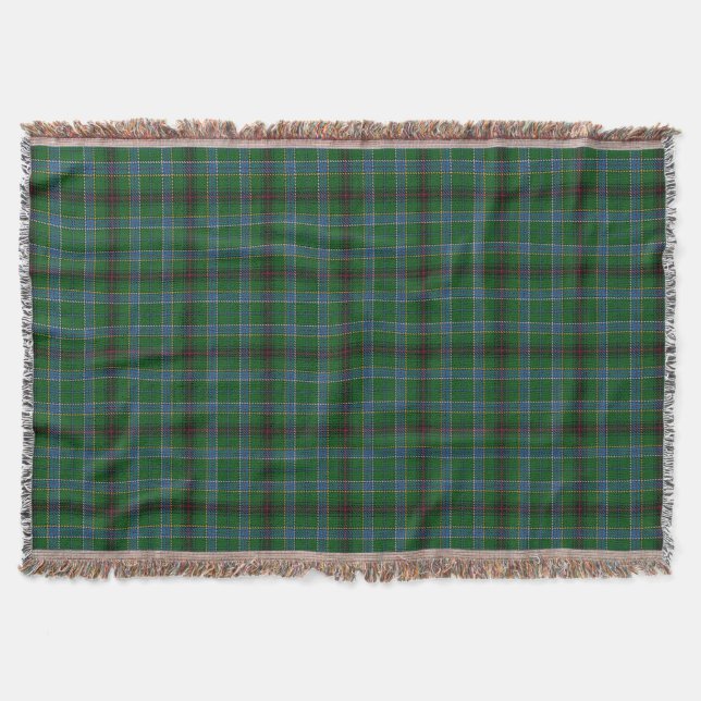Scottish Clan Duncan Tartan Throw Blanket (Front)