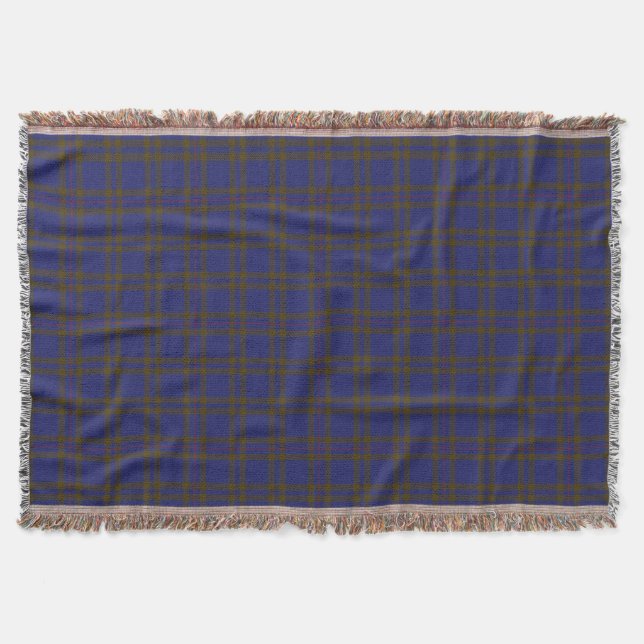 Scottish Clan Elliot Elliott Tartan Throw Blanket (Front)