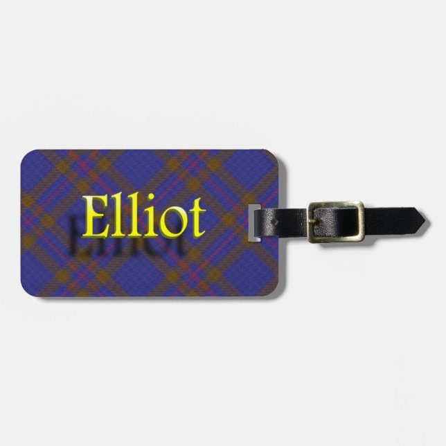 Scottish Clan Elliot Luggage Tag (Front Horizontal)