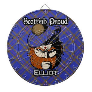 Scottish Clan Elliot Tartan Dartboard
