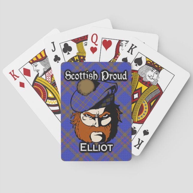 Scottish Clan Elliot Tartan Deck Playing Cards (Back)