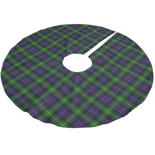 Scottish Clan Farquharson Tartan Brushed Polyester Tree Skirt (Angled)