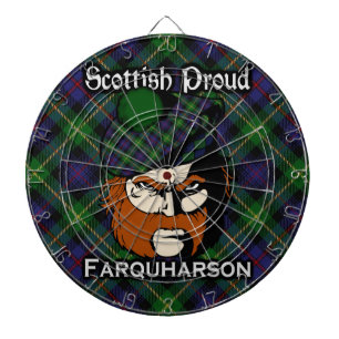 Scottish Clan Farquharson Tartan Dartboard