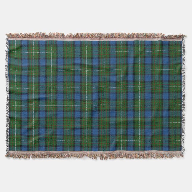 Scottish Clan Ferguson Fergusson Tartan Throw Blanket (Front)