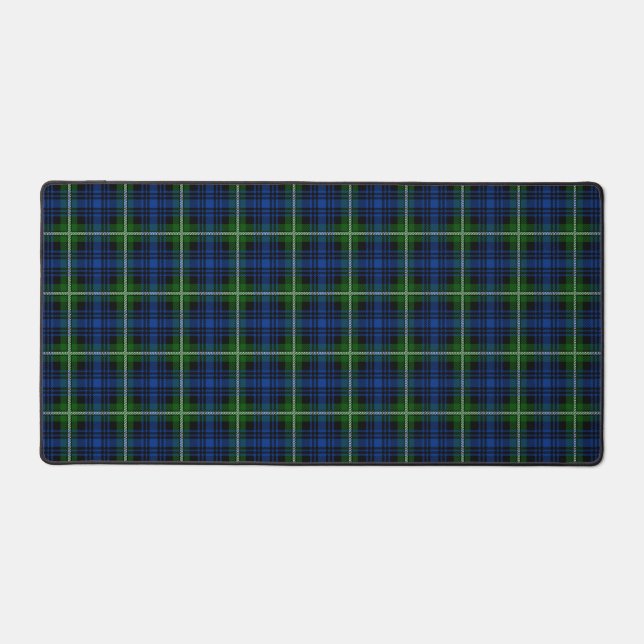 Scottish Clan Forbes Tartan Plaid Desk Mat (Front)