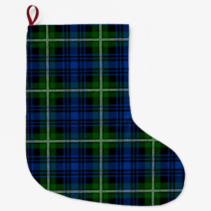 Scottish Clan Forbes Tartan Plaid Large Christmas Stocking