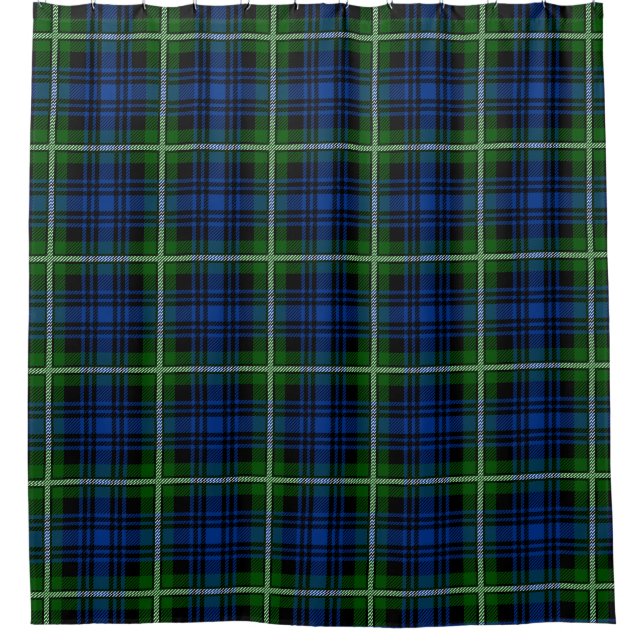 Scottish Clan Forbes Tartan Plaid Shower Curtain (Front)