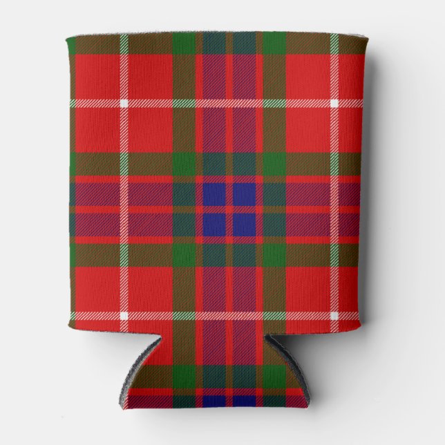 Scottish Clan Fraser of Lovat Tartan Plaid Can Cooler (Front)