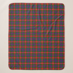 Scottish Clan Fraser of Lovat Tartan Plaid Sherpa Blanket
