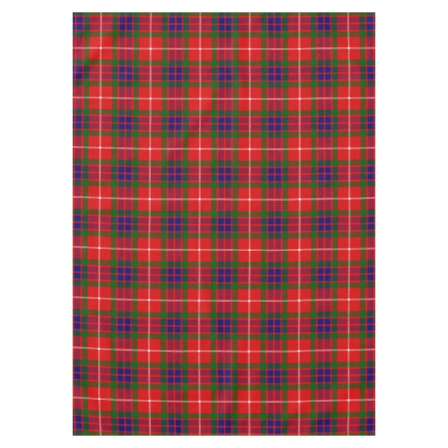 Scottish Clan Fraser of Lovat Tartan Plaid Tablecloth (Front)
