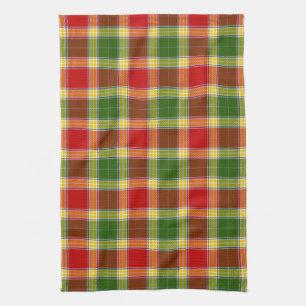 Scottish Clan Gibson Tartan Plaid Tea Towel