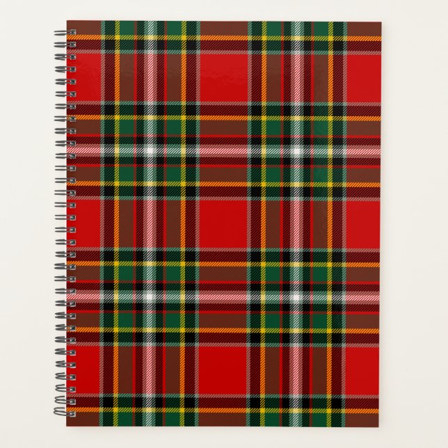 Scottish Clan Gillespie Tartan Plaid Planner (Front)