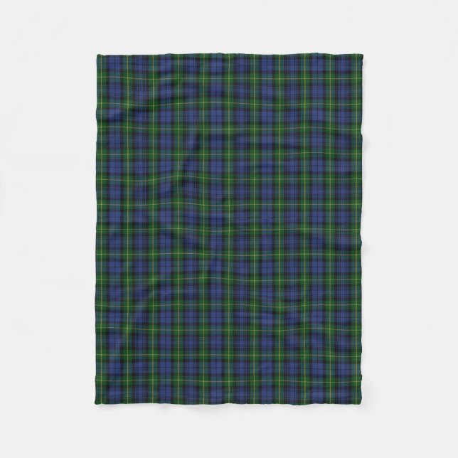 Scottish Clan Gordon Classic Tartan Fleece Blanket (Front)